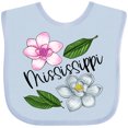 thumbnail image 3 of Inktastic Mississippi Magnolia Flowers and Leaves Boys or Girls Baby Bib, 3 of 4