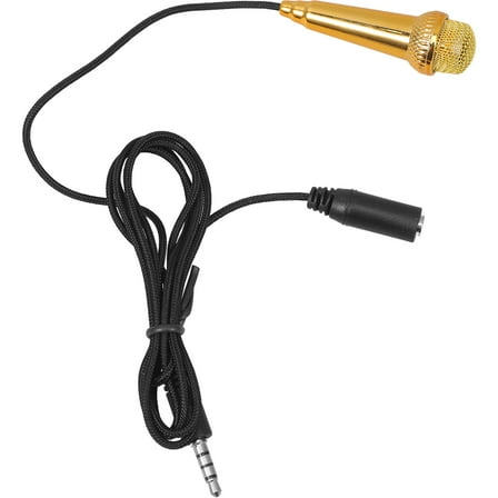 unbranded Microphones Lapel Mic Karaoke Small Microphone 120.00X5.30X1.60CM Golden