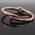 thumbnail image 4 of Pulsera Abierta Brillar Simple de Moda Pulsera de Tornillo de Acero Inoxidable para Regalo de Mujer Color Oro Rosa, 4 of 4