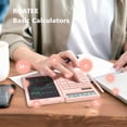 thumbnail image 6 of Newyes Desktop Basic Pocket Calculators with Erasable LCD Notepad for Middle School, Pink, 6 of 7