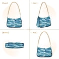 thumbnail image 7 of FORMRS Womens Shoulder Bag with Chain Strap Clutch Purse Cute Tote Handbag, Green Watercolor Ocean Waves, 7 of 7