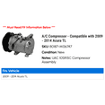thumbnail image 2 of A/C Compressor - Compatible with 2009 - 2014 Acura TL 2010 2011 2012 2013, 2 of 2