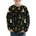 thumbnail image 2 of ITSAME Boys Girls Christmas Long Sleeve Shirt, Round Neck Casual Fashion Xmas Graphic Fall Pullover Holiday Tops Multicolor 5T, 2 of 7