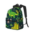 thumbnail image 2 of Daiia Dinosaurs and Flowers School Backpack for Men Women, Unisex Large Waterproof Bookbag Schoolbag Casual Daypack for High School/College/Teens/Travel/Work Black, 2 of 8