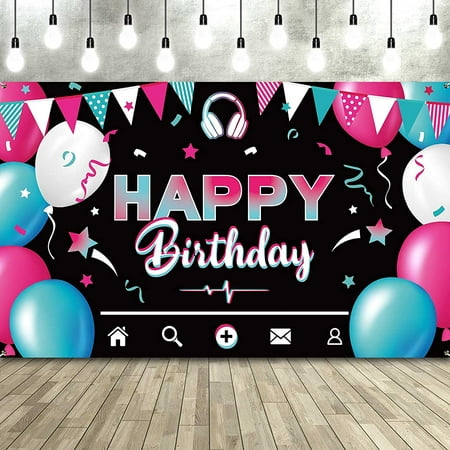 Happy Birthday Backdrop Banner Music Theme Birthday Party Decorations  Social Media Photography Background Music Party Photo Booth Banner for  Girls Boys Teens Birthday Party Supplies, 73 x 43 Inches | Walmart Canada