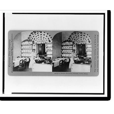 Historic Print, A mexican restaurant, Tehuacan, Puebla, Mexico, 18" x 24"