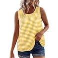 thumbnail image 4 of MOJOGO Women's Plaid Tank Tops Crewneck Sleeveless Shirts Casual Retro Pullover Loose Trendy Tops for Everyday Wear M, 4 of 9