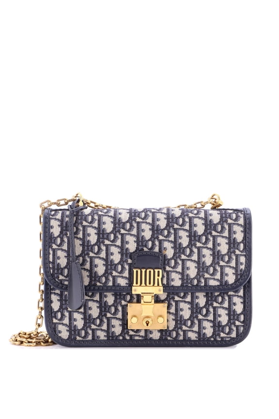 Pre-Owned Dioraddict Flap Bag Oblique Canvas Medium By Rebag