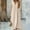 Khaki, variant on SMihono Women Summer Cotton Linen Sleeveless Long Dress Casual Button V Neck Beach Flowy Swing Loose Shift Sun Maxi Dresses Gray S