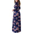 thumbnail image 3 of PCEAIIH Women's Long Sleeve Plain Maxi Dresses Casual Long Dresses with Pockets, 3 of 5