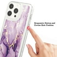 thumbnail image 5 of TECH CIRCLE For iPhone 14 Plus Case,Stylish Marble Design Protective Shockproof Slim Thin Soft TPU Military Drop Protection Girls Women Men Case for Apple iPhone 14 Plus 6.7" 2022,Purple, 5 of 6