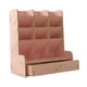 thumbnail image 5 of Organizador de bolígrafos de madera, organizador de escritorio, multifuncional, para oficina, con cajón. Rosa, 5 of 9