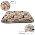 thumbnail image 3 of Tropical Pet Bed, Toucan Parrots and Pink Flamingos on an Background with Color Splashes, Chew Resistant Pad for Dogs and Cats Cushion with Removable Cover, 24" x 39", Multicolor, by Ambesonne, 3 of 4