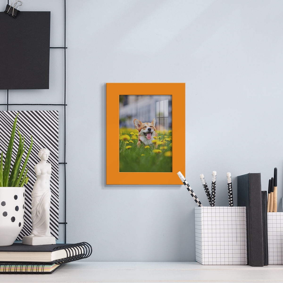 Modern Real Wood 3.5x5 inch Picture Frame in Orange