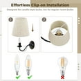 thumbnail image 6 of 6 Pcs Chandelier Lamp Shades 5 Inch, Mini Barrel Lampshades Clip On for Table Lamp Wall Lamp Replacement, Natural Linen Mini Lamp Shade, 3.5x5x5.5in (Top Height Bottom), 6 of 7