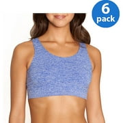Fruit of the Loom Women's Seamless Tank Style Sport Bra, Style FT434, 6-Pack