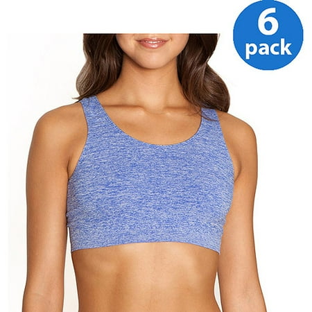 Fruit of the Loom Women's Seamless Tank Style Sport Bra, Style FT434, 6-Pack