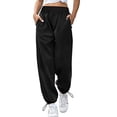 thumbnail image 3 of Pantalones anchos con cordón para mujer, deportivos y de ocio, de comercio exterior de Europa y Estados Unidos, para otoño y tobillo, 3 of 6
