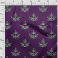 thumbnail image 2 of oneOone Cotton Poplin Fabric Leaves & Floral Block Printed Craft Fabric BTY 42 Inch Wide, 2 of 4