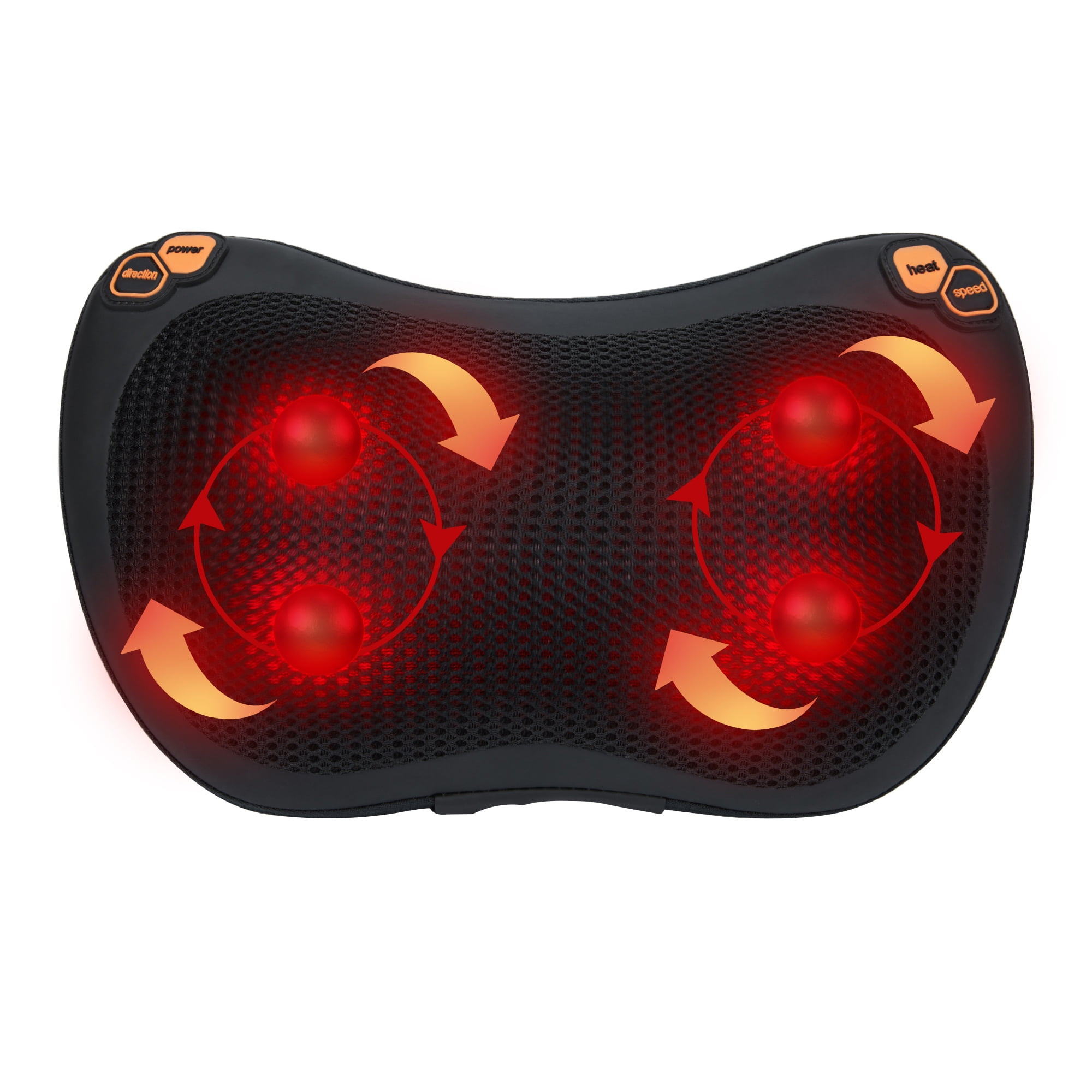 SHCKE Shiatsu Massage Pillow with Heat Neck Back Massager Kneading