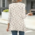 thumbnail image 4 of QQAMB 3/4 Sleeve Tunic Tops for Women Dressy Casual Crewneck Floral Printed Loose Blouse Flowy Shirts Pink 2XL, 4 of 7