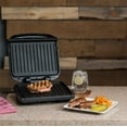 thumbnail image 5 of George Foreman 4-Serving Removable Plate Electric Grill and Panini Press, George Tough Non-Stick Coating, Drip Tray Catches Grease, Black, 5 of 7