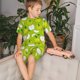 thumbnail image 4 of Balery Green Apple Conjunto de Pijama Infantil de Manga Corta con Estampado – Ropa de Dormir de Algodón Suave-X-Large, 4 of 6