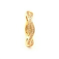thumbnail image 2 of UIONEN Gold Plated Silver Ring Zirconia Twisted Rope Eternity Band for Women Size 13, 2 of 3