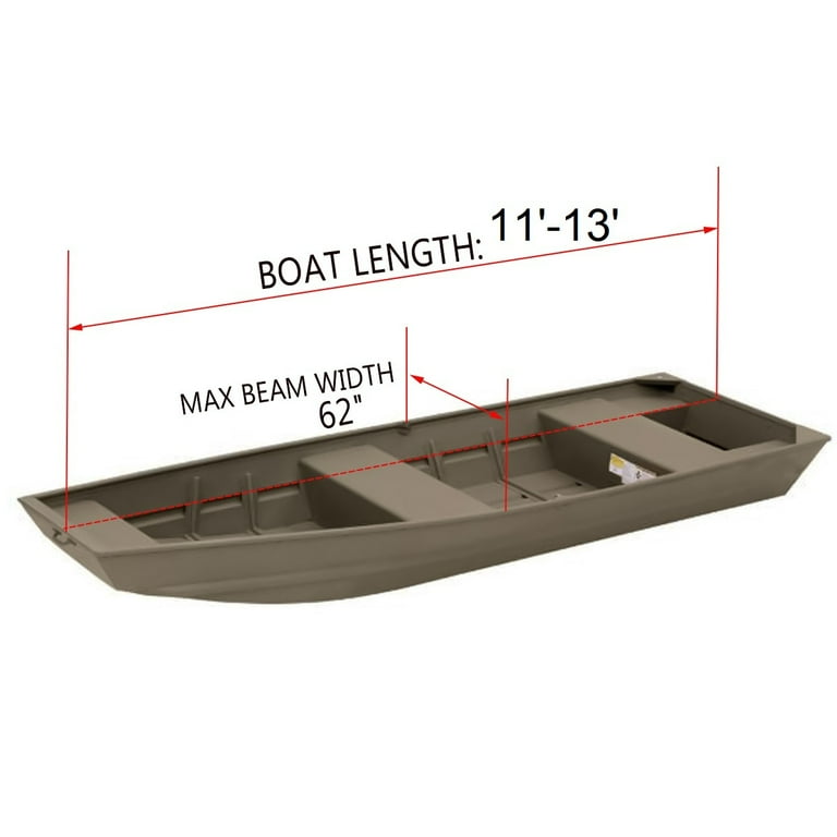 11ft-13ft Jon Boat Cover Fits for Jon Boats Waterproof Heavy Duty