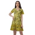 thumbnail image 1 of Moomaya Tenues d'Été Coton Flex Imprimées Robes Courtes pour Femmes Tenue Décontractée, 1 of 4