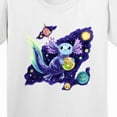 thumbnail image 4 of Inktastic Galaxolotl Cute Purple Space Axolotl Galaxy Design Youth T-Shirt, 4 of 5
