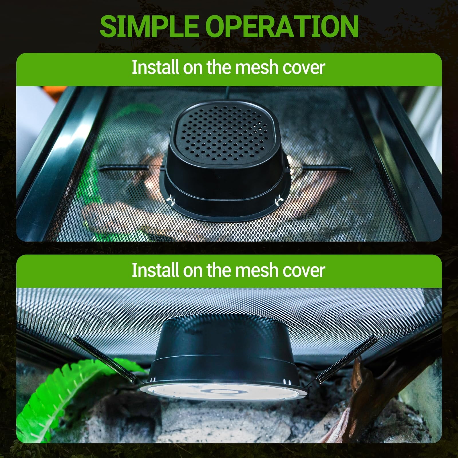 ECOSUB UVB Reptile Light with Dimming, UVB LED Lamp, Adjustable Brightness UVB Light Fixture