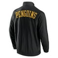 thumbnail image 3 of Men's Fanatics Black Pittsburgh Penguins Step Up Crinkle Raglan Full-Zip Windbreaker Jacket, 3 of 3