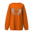 thumbnail image 4 of Camiseta suelta estampada a la moda para mujer, blusa de manga larga, cuello redondo, camisetas informales Pompotops FGAJ5342, 4 of 5