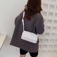 thumbnail image 3 of AMERTEER Designer Female Handbag Solid Color Padded Quilted Crossbody Bag Portable Travel, 3 of 8