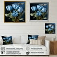 thumbnail image 4 of Designart "Blooming Azure Blue Tulips III" Tulips Wall Art Prints, 4 of 7