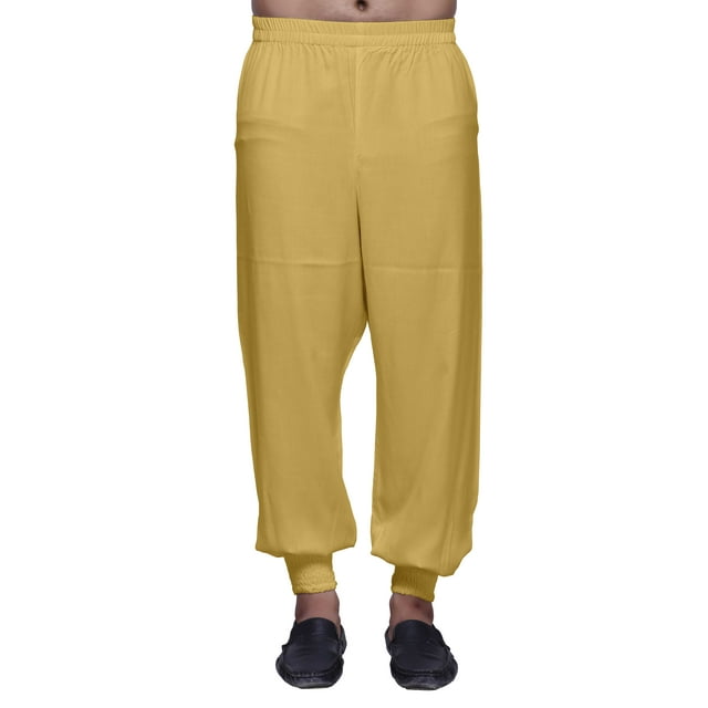 Atasi Readymade Adjustable Elastic Pajama For Mens Solid Rayon Harem Bottom Pant