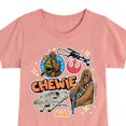 thumbnail image 3 of Star Wars - Chewie Stickers - Toddler And Youth Girls Fitted Short Sleeve Tee, 3 of 5