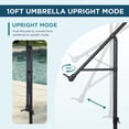 thumbnail image 5 of AE Outdoor 10FT Cantilever Patio Umbrella with Tilt and Crank, 2-in-1 Upright & Offset Umbrella, 360° Rotation, Double-Tier Vented Canopy, UV & Water Resistant, Heavy Duty Aluminum Pole, 5 of 7
