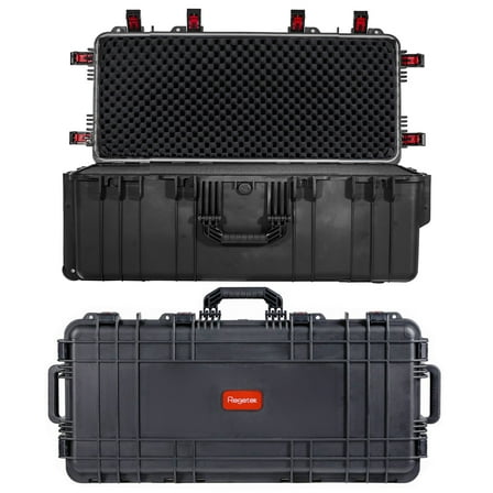 Regetek Waterproof Rolling Case 36"x 17.5"x 13.5", Equipment Case with Foam/Wheels for Camera, telescopes,Tool,Instrument,IP67 Waterproof & Crushproof, Lockable, Deep Transport Roller Hard Case