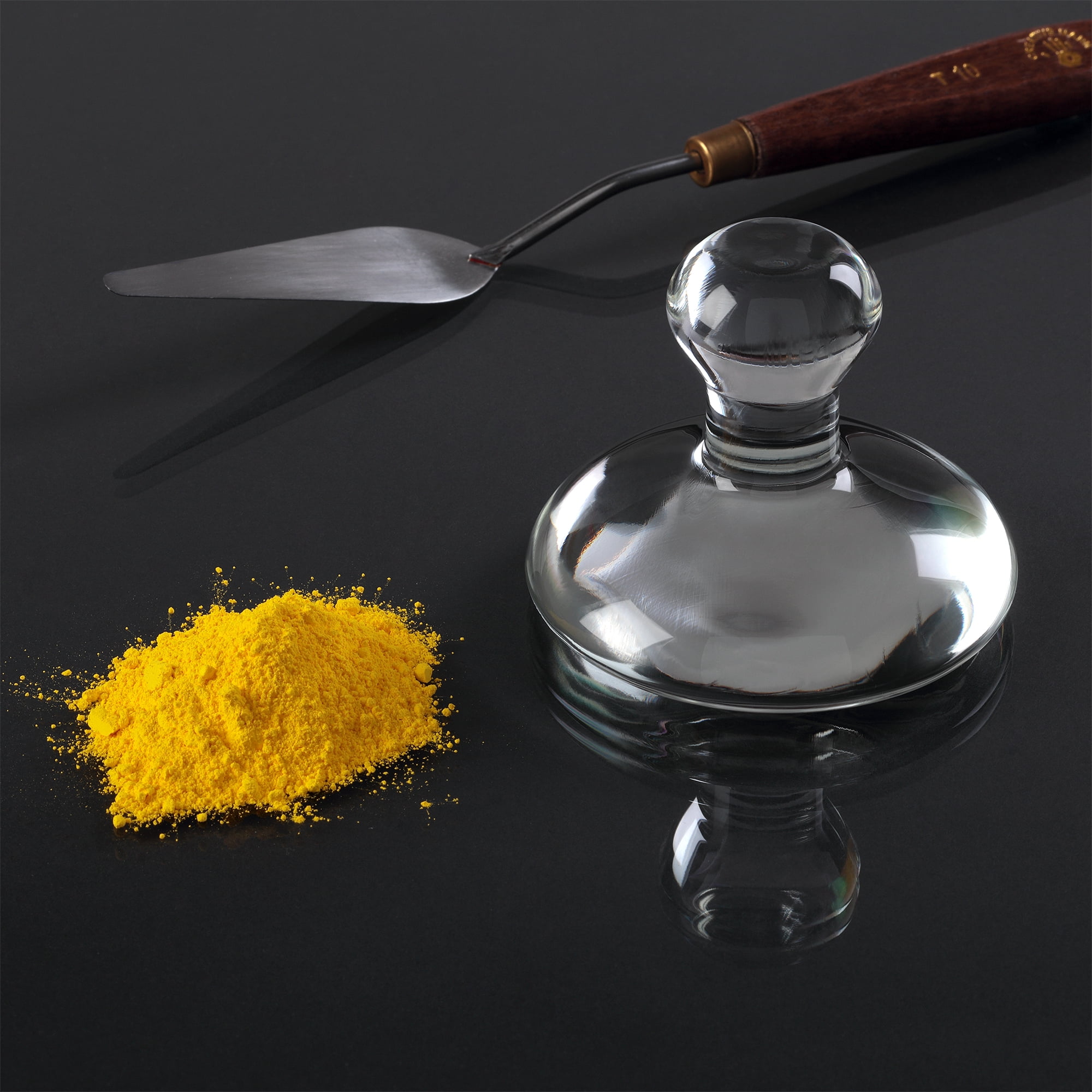 New York Central Glass Mullers - Professional Quality Glass Mullers and Grinding Plates for Artists, Paint Mixing, Crafts, & More! - [Medium - 3.2" Diameter]