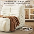 thumbnail image 5 of Traumliebe Armless Bean Bag Chair Lazy Floor Sofa Couch Adults&Kids for Living Room Bedroom Office Beige, 5 of 7