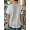 thumbnail image 4 of Kid Boy's Summer Tops Basketball Player Print Comfy Regular Fit Casual T-shirts With Short Sleeve Size 7-15, 4 of 9
