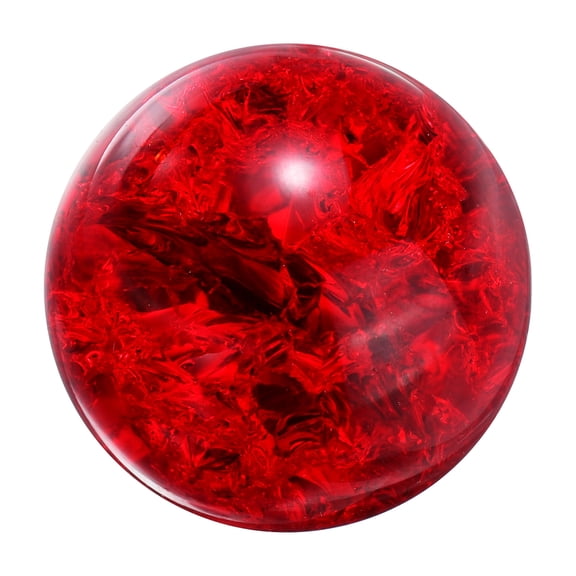 Uxcell 30mm/1.2" Crystal Sphere Ball Ice Cracked Glass Solid Decorative Sphere Crystal Ball Prop Ornament for Feng Shui Divination Tabletop Fountain Decoration, Red