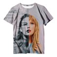 thumbnail image 1 of TayIor Sw1ft Chemises, Tyler Sw1ft Merch, Tyler Sw1ft, Mode Décontractée Imprimée Col Rond Manches Courtes Blouse Femmes Graphique Amateur de Musique Chemises TKFASHION Or m, 1 of 3