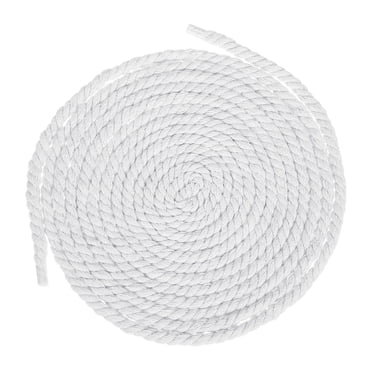 Uxcell 0.24" x 14.8 Feet White Cotton Rope 3 Strand for DIY Wall Hanging Knotting