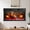 28", variant on TUFFIOM 1400W 3 Sided Glass Electric Fireplace with Remote, Realistic Fake Fireplace Heater w/ 20 Flame Colors, 6 Flame Brightness 8H Timer & Fake Firewood for Indoor Home Bedroom Living Room