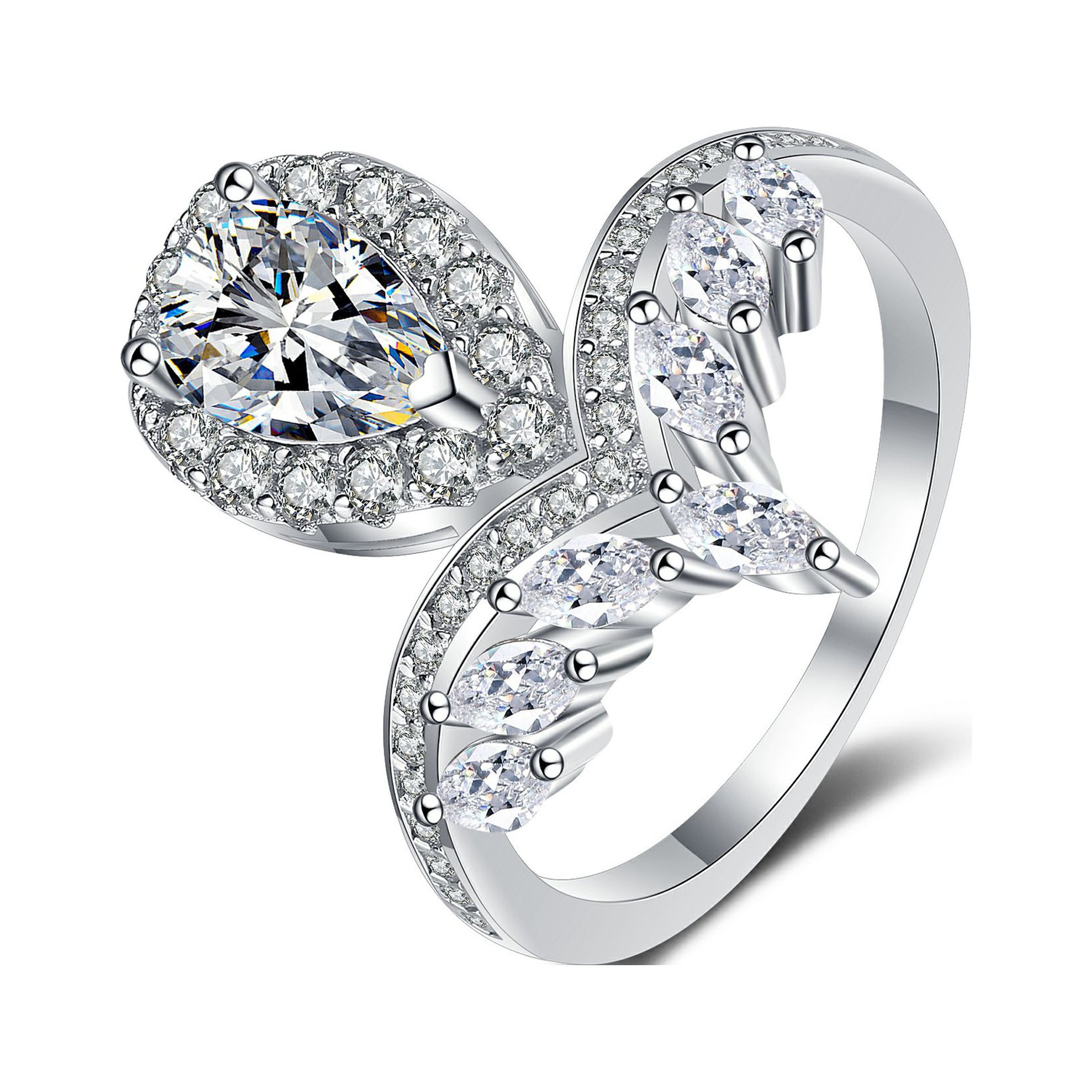 Engagement Rings for Women 1 ct D Color VVS1 Moissanite Ring, 925