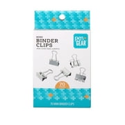 Pen + Gear Mini Binder Clips, Office Supplies, Silver, 70 Count,2.91*5.7*1.3 inch