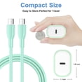 thumbnail image 6 of Type C Charger Block Fast Charging, PD 20W USB C Wall Charger with Type C to C Cable 6FT, USB C Charger Fast Charging Type C Brick Cube Charger Adapter Compatible for iPhone Samsung Android, Green, 6 of 7